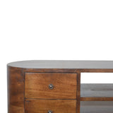 Chestnut Rounded Entertainment Unit IN894