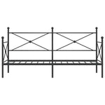Day Bed without Mattress Black 90x190 cm Steel 4104667