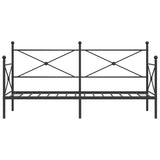 Day Bed without Mattress Black 90x190 cm Steel 4104667