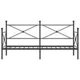 Day Bed without Mattress Black 90x200 cm Steel 4104668