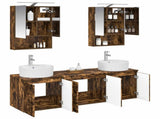 Bathroom Cabinet Set 5 pcs Smoked Oak Engineered Wood 3406443