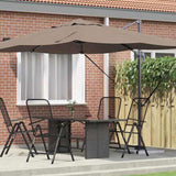 Umbrella Taupe 351 x 250 x 260 cm Polyester and Aluminium 42003346