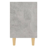 Bed Cabinets with Solid Wood Leg 2 pcs Concrete Grey 40x30x50cm 805788