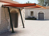 Manual Retractable Awning with LED 3x2.5 m Orange and Brown 3070105