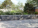 Gabion Basket with Cover 300x100x50 cm Galvanised Iron 3295180