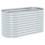 Garden Raised Bed 160x80x81 cm Galvanised Steel Silver 45514