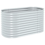 Garden Raised Bed 160x80x81 cm Galvanised Steel Silver 45514