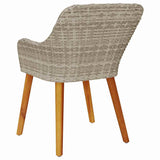 Garden Chair 2 pcs Light Grey 62.5 x 55 x 82 cm Poly Rattan 42006216