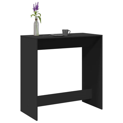 ZNTS Bar Table Black 102x50x103.5 cm Engineered Wood 854428