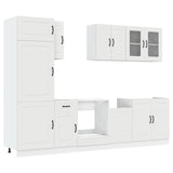 ZNTS 8 Piece Kitchen Cabinet Set Kalmar White Engineered Wood 3314791