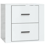 Wall-mounted Bedside Cabinet High Gloss White 50x36x47 cm 816858