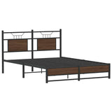 Bed Frame without Mattress Brown Oak 137x190 cm Engineered Wood 4107015