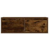 TV Cabinet with LED Lights Smoked Oak 75x35.5x25 cm 860233