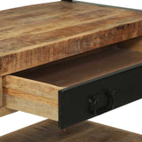 Kitchen Rack Brown and Black 80 x 40 x 160 cm Solid Mango Wood 4015989