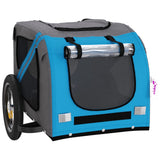 Pet Bike Trailer Blue and Grey Oxford Fabric and Iron 93869