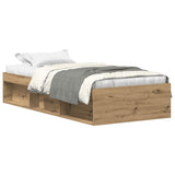 Bed Frame without Mattress Artisan Oak 90x190 cm Single Engineered Wood 3328826
