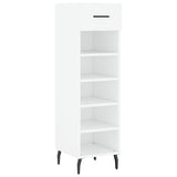 Shoe Cabinet White 30x35x105 cm Engineered Wood 829692