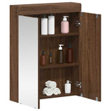 Bathroom Mirror Cabinet TULUM Brown Oak 60 x 16.5 x 78 cm 880368