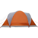 Family Tent Dome 6-Person Grey and Orange Waterproof 4009463