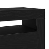 TV Cabinet with LED Black Oak 120 x 35 x 40 cm Engineered Wood 862559