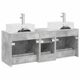 Bathroom Cabinet Set 3 pcs Concrete Grey 49.5 x 41 x 62.5 cm 3405846