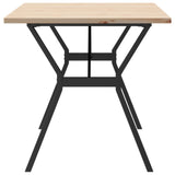 ZNTS Dining Table Y-Frame 160x80x75.5 cm Solid Wood Pine and Steel 3282787