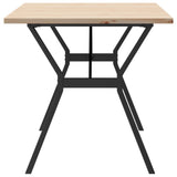Dining Table Y-Frame 140x80x75.5 cm Solid Wood Pine and Steel 3282786