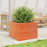Garden Planter Wax Brown 60x60x45.5 cm Solid Wood Pine 847250