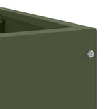 Corner Planter Olive green 60 x 60 x 50 cm Steel 883664