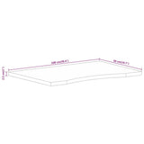 Desk Top with Curve 100x50x2.5 cm Solid Wood Rough Mango 370179