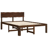 Double Bed Frame with Headboard ROSTOCK Dark Brown 150 x 200 cm 3405428