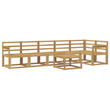Outdoor Sofa Set 7 pcs White Solid Acacia Wood 3387723