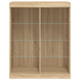 Sideboard with LED Lights Sonoma Oak 81x37x100 cm 836716
