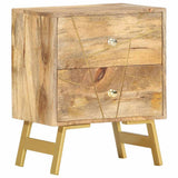 285876 Bedside Cabinet 40x30x50 cm Solid Mango Wood
