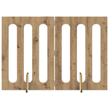 Folding Pet Fence 2 pcs Artisan Oak 100.5 x 38 x 70 cm 8005969