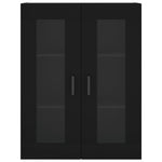 Highboard Black 69.5x34x180 cm Engineered Wood 3198594
