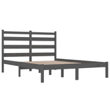 3103670 Bed Frame without Mattress Grey Solid Wood 200x200 cm