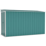 Wall-mounted Garden Shed Green 118x288x178 cm Galvanised Steel 316225