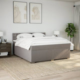 Box Spring Bed with Mattress Taupe 180x200 cm Fabric 3285985