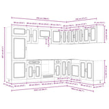 ZNTS 14 Piece Kitchen Cabinet Set Kalmar Sonoma Oak Engineered Wood 3314974