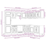 14 Piece Kitchen Cabinet Set Kalmar Gloss White Engineered Wood 3314973