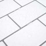 Subway Tile 50 pcs White Grey 30 x 30 cm Polyurethane and PET 42046116