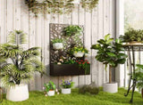 Garden Bed with Privacy Screen, Wall Mounted or Freestanding Raised Planter for Climbing Plants, T3398P325282