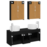 Bathroom Furniture Set 5 pcs Black Oak 3407048