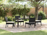 Garden Dining Set 5 pcs Cream Powder-Coated Steel 3379221