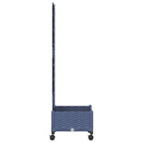 Garden Planter with Trellis&Wheels Grey 40 x 40 x 131.5 cm PP 3422936