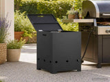Propane Tank Cover 40 x 40 x 66 cm Steel Black 8020117