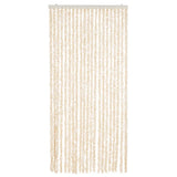 Fly Curtain Beige and White 90x220 cm Chenille 377342