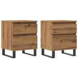 ZNTS Bedside Cabinets 2 pcs Artisan Oak 40x35x50 cm Engineered Wood 857439