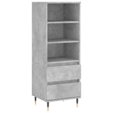 Highboard Concrete Grey 40x36x110 cm Engineered Wood 831504